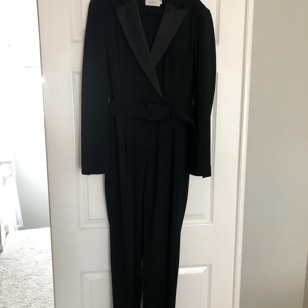 A.L.C. Black Jumpsuit with tuxedo details